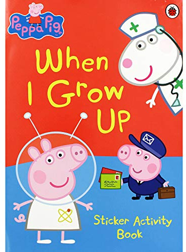 Peppa gris klistermärke när jag växer upp