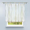 HongYa Raffrollo mit Wellen Druck Transparenter Voile Raffgardine Vorhang mit Schlaufen H/B 140/100 cm Creme Braun