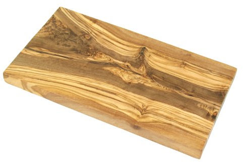 D.O.M. Tagliere per colazione in legno d'ulivo, ca. 25 x 15 cm (incisione fino a 10 lettere)