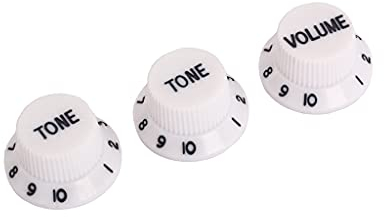 Alnicov Gitarrenknöpfe, 2T1V Bedienknöpfe Strat ST Gitarrenverstärkerknöpfe, Kunststoff