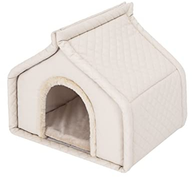 Pillowprim Haustierhütte, Hundeecke, Haustierzwinger, Hundehütte, Ruhebereich, Zwinger, Tierheim, Hundezwinger, Hundeliegen, Gr. 2: 52 x 42 cm Beige