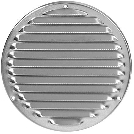 Lüftungsgitter, Metallgitter mit Insektenschutz (Rund, Ø 160 mm, Alu)