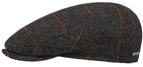 Stetson Bendner Driver Flatcap Herren Made in Germany Baumwollfutter Fischgrätmuster Herbst Winter