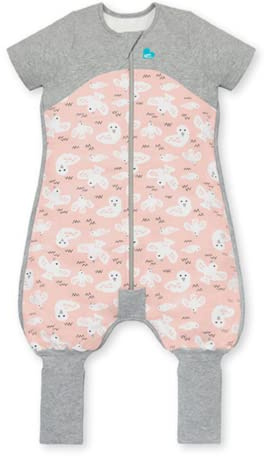 Love To Dream™ Schlafanzug mit Beinen, 12–24 Monate – Rosa | Kurzarm, komfortable, leichte tragbare Decke | 1,5 Tog, ganzjährige Nutzung 18–22 °C | Maschinenwaschbares Baumwollfleece