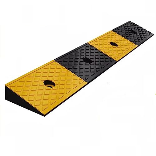 COKYIS Rollstuhlrampe Schwellenrampe Schwerlast Auto Auffahrkeile Für Bordstein, 3 Bis 5 cm Hoch Auffahrrampe, rutschfeste Laderampen Gummi Bordsteinrampe (Size : 100 * 15 * 4cm)