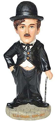 NUNETH Statue von Charlie Chaplin, Interior Collection Skulptur, Harz Dekor Figuren, Schreibtisch Ornamente, Schwarz
