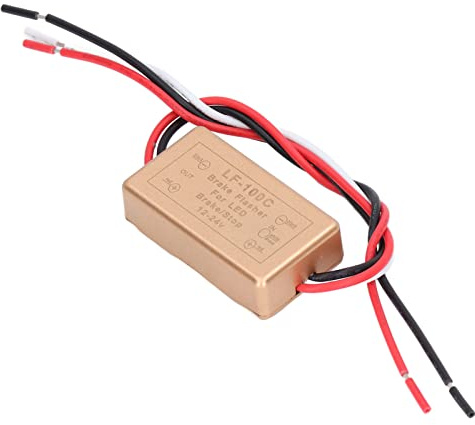 Stroboskop-Modul 50 W 12–24 V LED-Stroboskop-Steuerungssystem ABS Auto-Blinkmodul für Auto-Motorrad-Bremse Fahrzeuglichtmontage