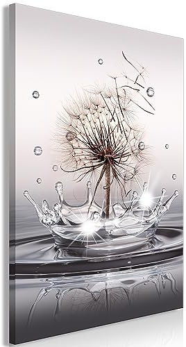 murando - Acrylglasbild Wassertropfen Blumen, Schlafzimmer, Wohnzimmer | Hochwertige Leinwand, sofort aufhängbar, ideal fürs Wohn- oder Schlafzimmer, wasserfest und lichtecht, langlebig, stilvoll