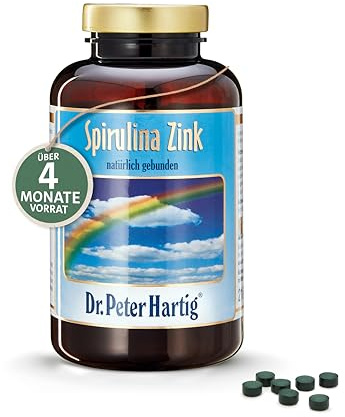 Dr. Peter Hartig Spirulina Zink 1080 Presslinge 4-Monats-Vorrat Vegan Laborgeprüft