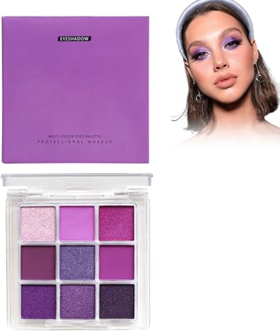 Wootapson Paleta de Sombras de Ojos Violeta - Maquillaje Altamente Pigmentado, Ahumado y Resistente al Agua