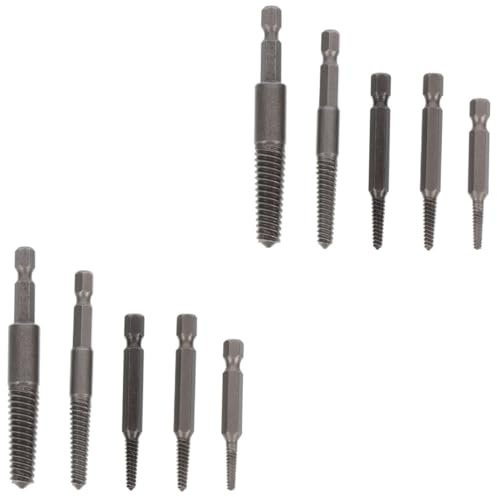 jojofuny 10pcs Damaged Screw Extractor Tool for Stripped Screws Bolt Extractor Remover for Remove Removal Kit for Broken Bolt