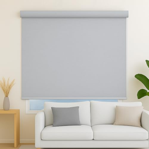 TENDE ARREDO TESSILE - Tenda a Rullo per Interni Predisposizione a Parete o Soffitto Made in Italy, con Catena a Comando Frizionata per Alzare-Abbassare (Blackout, 120x300)