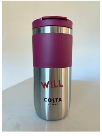 Costa Coffee Personalised Travel Mug, Stainless Steel,