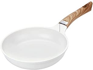 Prettiee Pentola in Ceramica Bianca per friggere, per Uova, Pancake, bistecche, Padella per Cucinare, padelle per prosciutto, Macchina per la Colazione, Utensili da Cucina, Wok