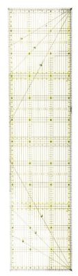 Règle de patchwork transparente - Guide de tissu - Pour couture et bricolage - Outil de mesure horizontal - 15 x 60 cm
