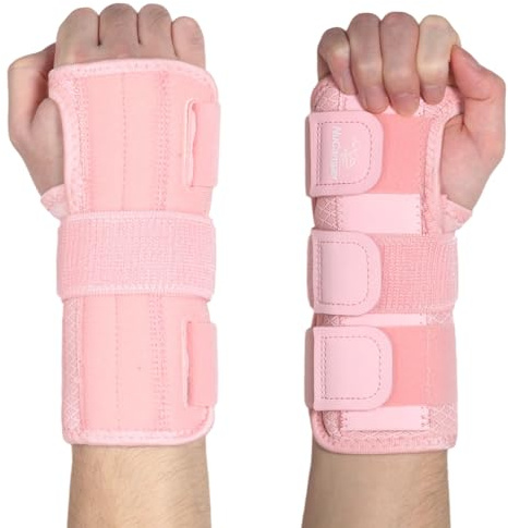 NuCamper Handledsstöd, Justerbar Handledsskena, Karpaltunnel Handledsstöd, Afneembare Handledsbandage, Metallskena, Handstöd för Smärtlindring, Artrit, Stukningar, Sport, Tendinitis, Män och Kvinnor