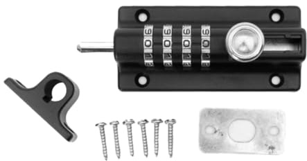 STOBAZA Verrou De Porte Coulissant à Code Sans Clé Loquet De Sécurité Résistant Corrosion Et Inoxydable Compact Pour Portes Et Portails Domestiques