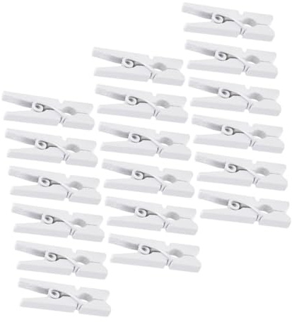 Toyvian 400 pièces Mini Pinces à Linge Bois Blanc Petites Pinces Décoratives pour Photos Cartes et Notes Clips Bois pour Bricolage et Bureau