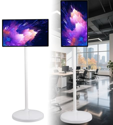 Un Televisor Inteligente PortáTil De 24 Pulgadas Con Pantalla TáCtil MóVil, RotacióN De 360°, BateríA Incorporada Y Soporte De Tv MóVil, Ideal Para Fitness, Juegos Y Actividades Al Aire Libre 8*128G
