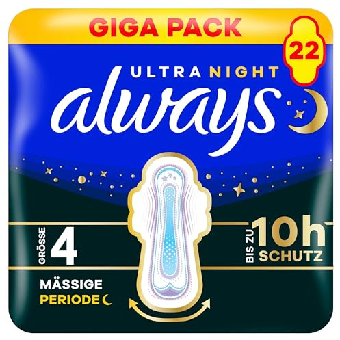 always Ultra Binde Größe 4 Secure Night mit Flügeln 22 Stück