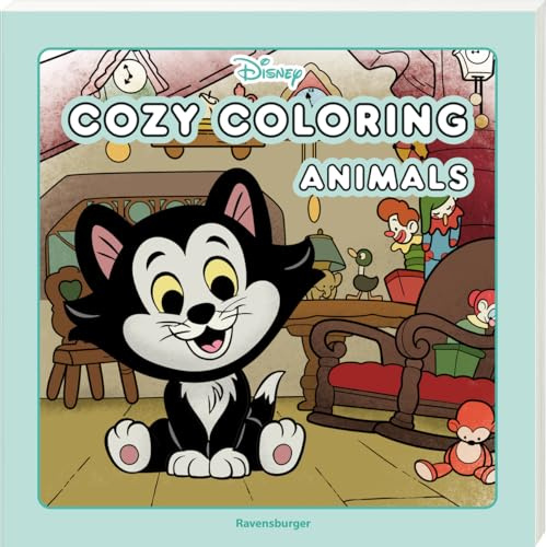 Ravensburger Disney Cozy Coloring - Animals, Cozy Malbuch für Erwachsene, Teenager, Disney-Fans
