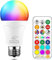 iLC Bombilla LED Colores RGBW 85W Equivalente, Regulable Cambio de Color Edison 12W E27 - Control remoto Incluido