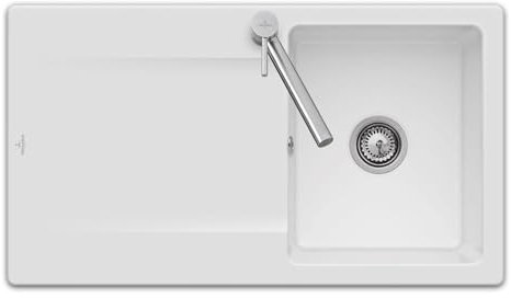 Villeroy & Boch Siluet 50-3335 01 KG Snow White Keramikspüle Handbetätigung