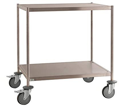 Edelstahl-Tischwagen mit 2 Böden 1.075 x 575 x 900 mm, Tragkraft: 200 kg, C3
