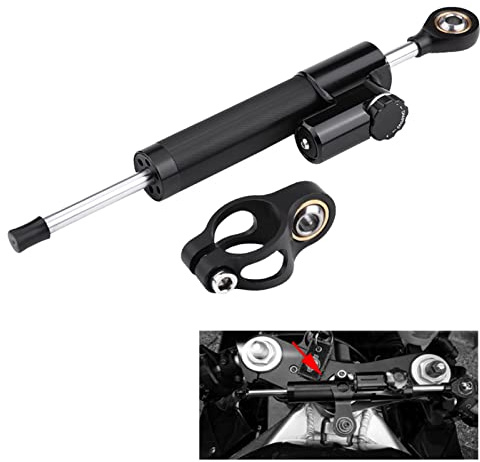 KIMISS Motorrad Universal Lenkungsdämpfer Stabilisator mit Halterung