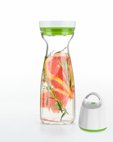 FOSA Glass Vacuum Jug with Lid 1.2L (40oz) | Vacuum Pitcher