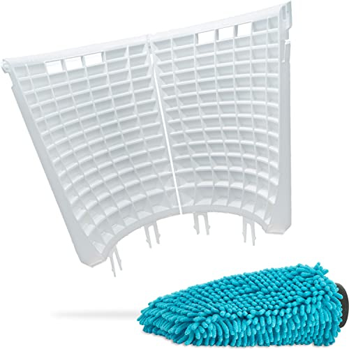 MAGIC BUCKET Scrub Wall 180 Grad in Weiß Made by The Detail Guardz - Zubehör für die Autowäsche - Dirt Lock Erweiterung + sanfter Chenille Waschhandschuh für die kratzerfreie Handwäsche