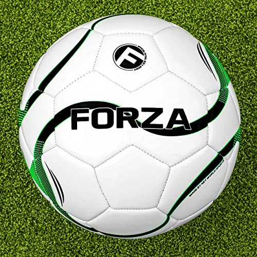 FORZA Futsal Fotbollar (Storlek 3 & 4) - Förpackningar med 1, 3 eller 20 bollar | Inomhus & Utomhus Fotbollar | Låga studsar | Futsalbollar | Futsal matchbollar | Professionella bollar (Storlek 4, 3-pack)