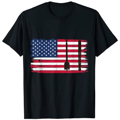 Auger Maker Patriotic US Flag T-Shirt