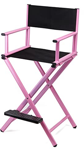Klappbarer Stuhl mit hohem Aluminiumrahmen, Make-up-Künstler-Regiestuhl, Faltbare Outdoor-Möbel, leicht, tragbar, klappbarer Regisseur-Make-up-Stuhl Good