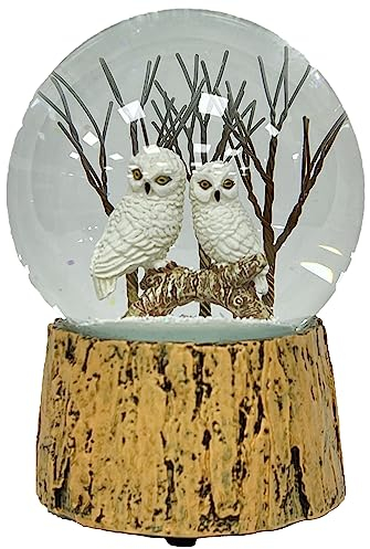 Ashfield & Harkness Schneekugel mit aufziehbarer Spieluhr mit Eulen-Motiv