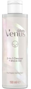 Gillette Venus for Pubic Hair and Skin, 2-in-1 Cleanser + Shave Gel, 190ml
