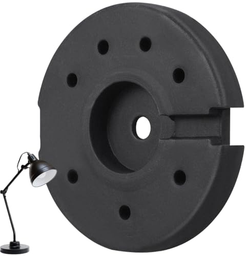HEMOTON Robuster Eisen Lampensockel - Stabiler Gegengewicht Für Diy Tisch- Und Stehlampen Rundes Design Mit 135Cm Durchmesser