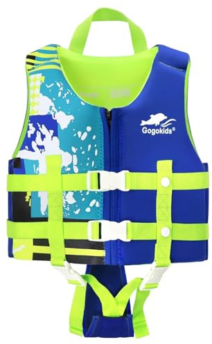 Gogokids Swim Vest Float Jacket - Kids Swimming Training Flotation Buoyancy Swimsuit with Adjustable Safety Straps for 15-35kg Child，Boys Girls Aged 2-9 Years