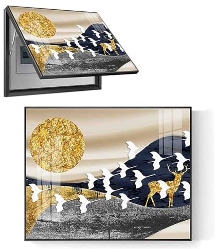 ALSUPEU Zählerabdeckung, dekorative Abdeckung für Schalttafel, Moderne Stromzählerkastenabdeckung, dekorative Wand, Verteilerkasten, Zähler,005,40 * 30cm/15.7 * 11.8inch