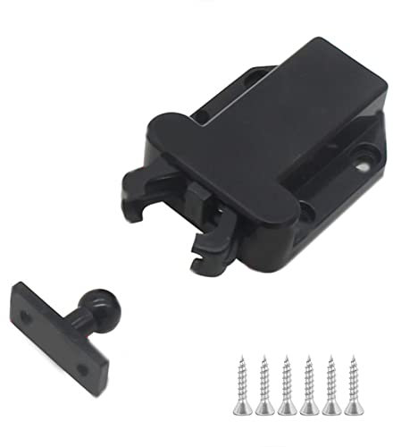 Cerradura invisible para muebles con cierre táctil con función de silencio emergente, bloqueo de cierre de empuje para abrir para armario, puerta de vestíbulo, pestillo táctil