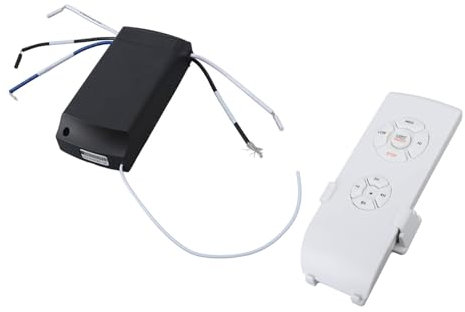 Kit de Télécommande Universel pour Ventilateur de Plafond avec Version Anglaise, Pénétration du Signal Longue Distance, Arrêt temporisé, Forte Polyvalence