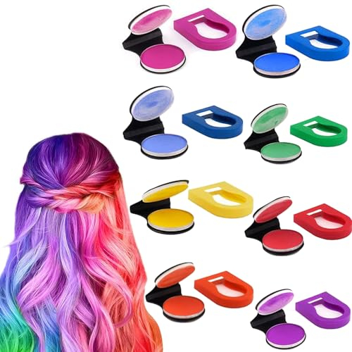 Ylinwtech Haarsprayfarbe für Kinder,Auswaschbar Ungiftig Haarkreide,8 FarbeTemporäre Haarfarbe Haarsprayfarbe für Kinder,DIY Party,Geburtstag,Frauen,Weihnachten, Geburtstagsparty