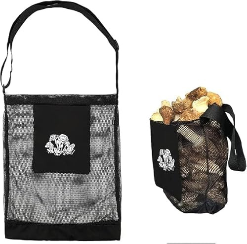 Mushroom Foraging Mesh Pouch - Collapsible Bag for Fruit Gathering and Bushcraft Enthusiasts