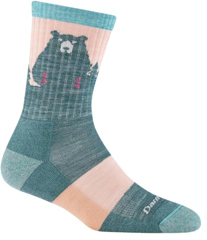 Darn Tough Women's Bear Town Micro Crew Lightweight with Cushion (1970)- Small, Quartz