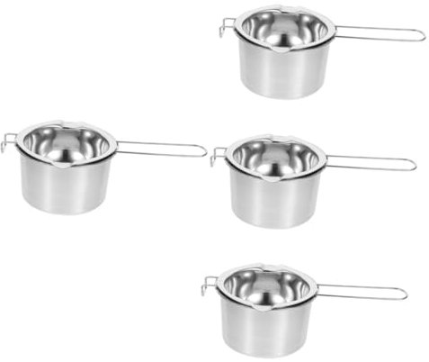 COHEALI 8 Stk Kerze Selber Machen Wachstopf Diy-kerzenherstellungsset Wachswärmer Für Duftwachs Kerzenschmelzzubehör Wachsschmelzwärmer Diy-zubehör Zum Einstecken Silver Rostfreier Stahl