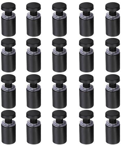 Cokritsm 16 x 30mm Clavo Publicitario Acero Inoxidable Tornillo Publicitario Vidrio Standoff Holder Tornillo,20 Piezas Separador de Tornillos de Espaciador de Vidrio Publicidad, Plexiglás, Espejos