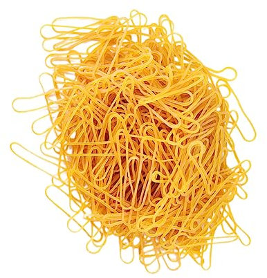 BCOATH 50g Yellow Rubber Bands Sturdy Elastic Natural Rubber Bundling Rings for Home Office DIY Hair Ropes