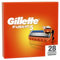 Gillette Recharges De Rasoir Fusion5 Pour Hommes, Pack De 28, AUTHENTIQUES, Cartouches Avec Bande Lubrifiante Et 5 Lames Pour Un Rasage Manuel Efficace, Compatibles Avec Les Manches De La Série Fusion