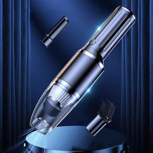 SUNJULY Aspirapolvere a mano, 9000 PA/60 W, portatile, batteria ricaricabile USB, senza fili, impermeabile e silenzioso, per casa, auto, cucina, tappeto