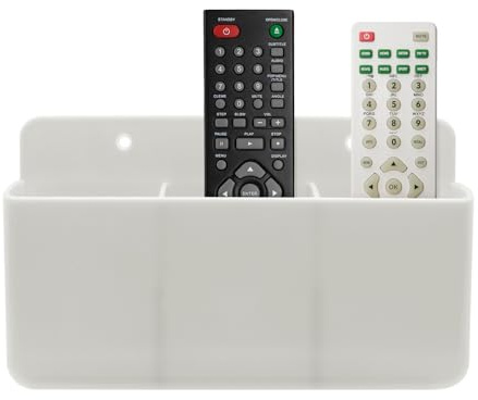 Piuluvor® Wandhalterung Fernbedienung Halterung 3 Slot Fernbedienungshalter Selbstklebender Fernbedienung Halter Weiß Fernbedienungshalterung für Home Office